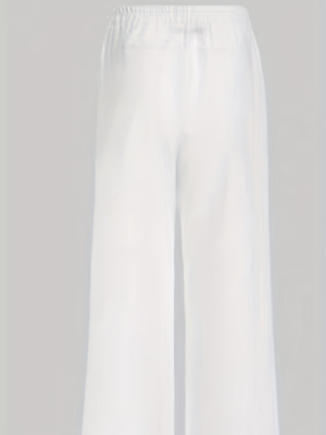 Dames Broek – Witte Linnen Loungebroek met Bloemenprint
