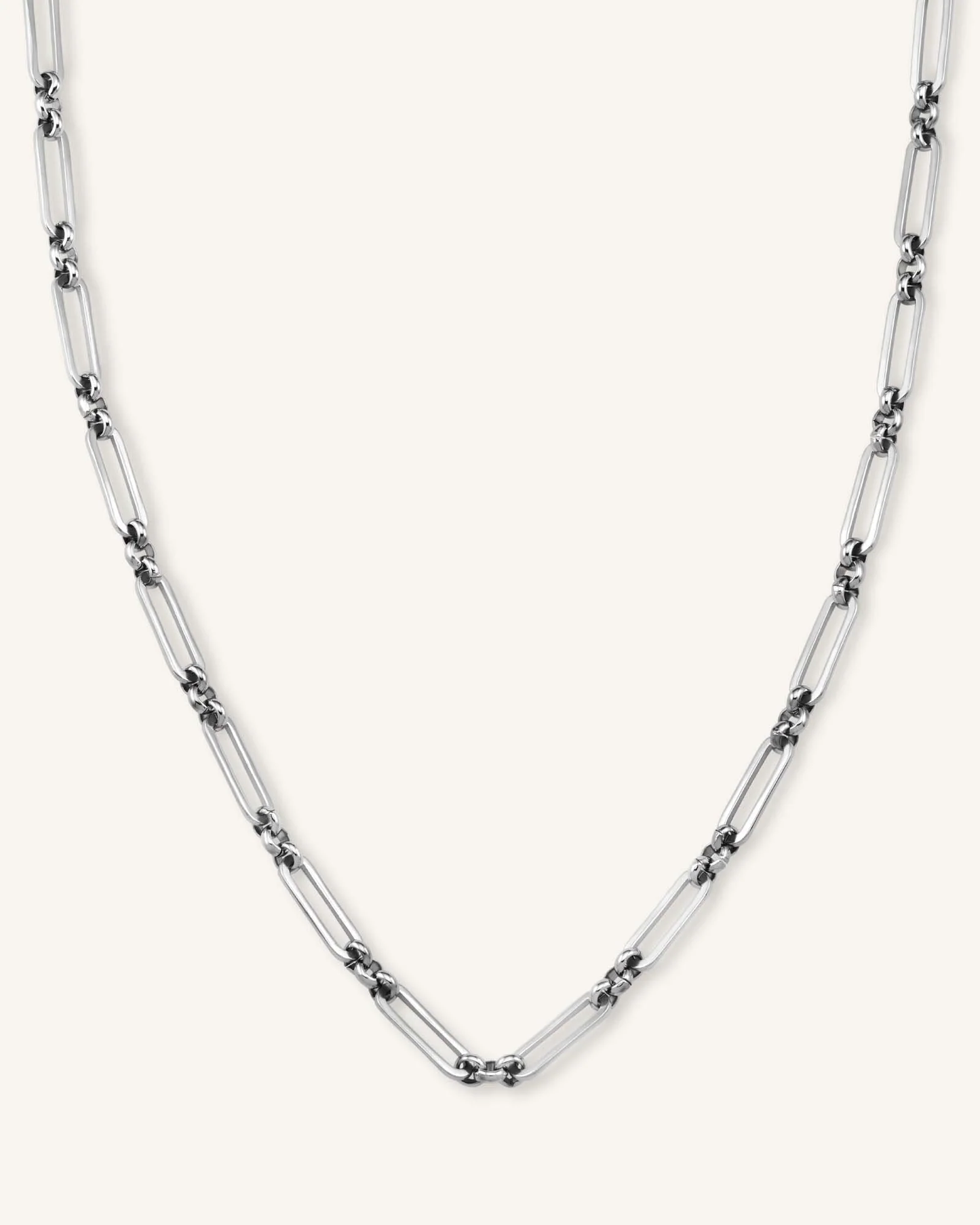 Dames Ketting – Fijne Ketting met Ovale Schakels in Zilverlook