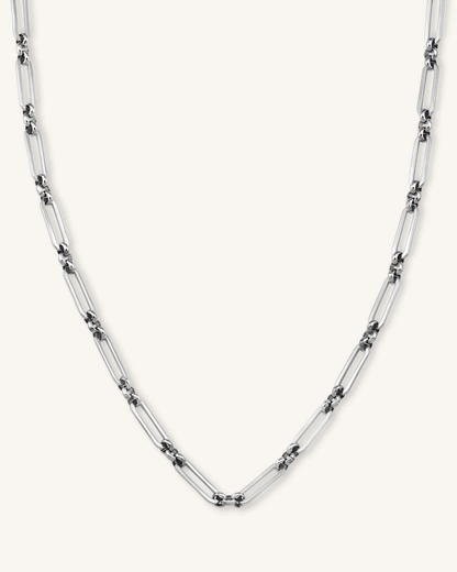 Dames Ketting – Fijne Ketting met Ovale Schakels in Zilverlook