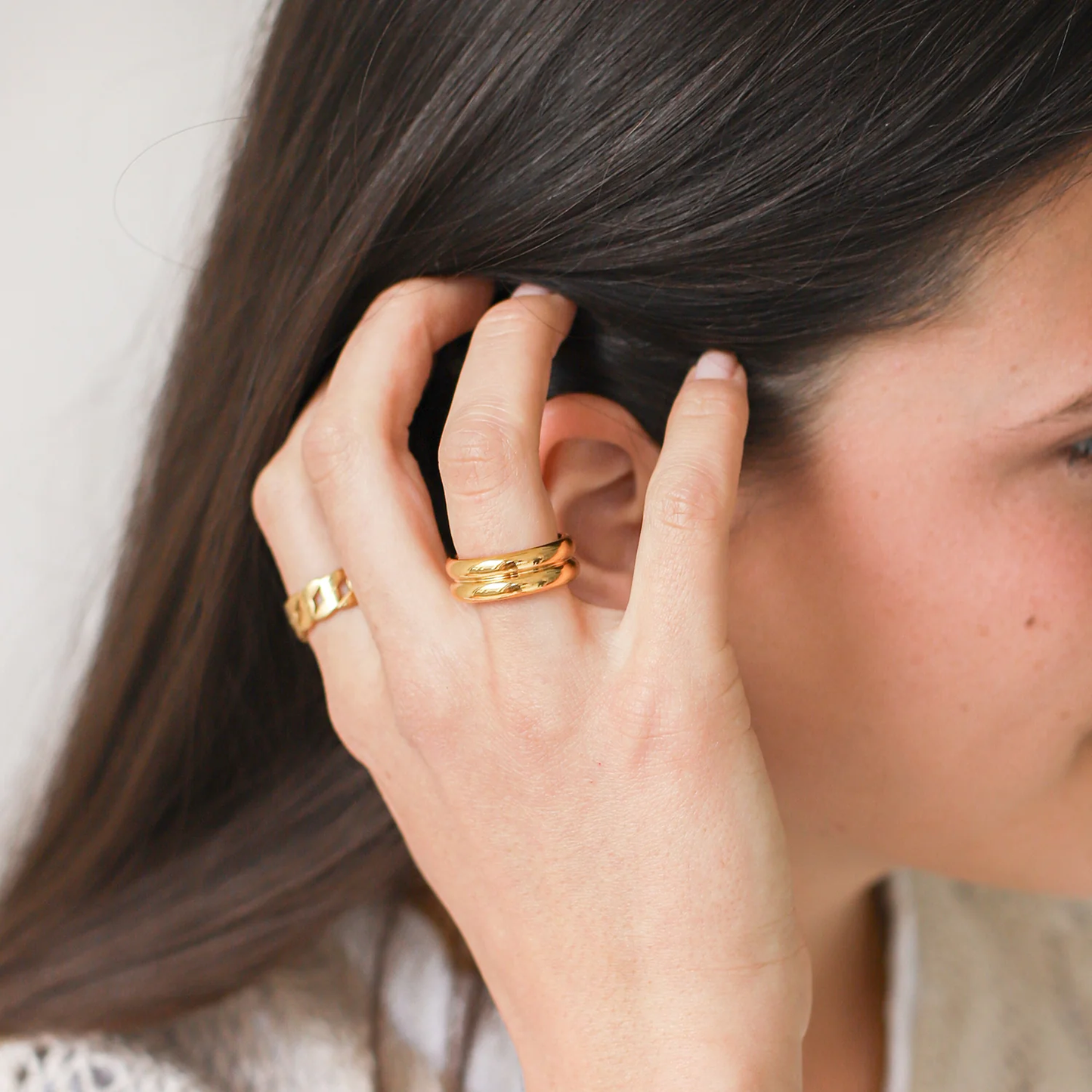 Dames Ring – Dubbel Geronde Band