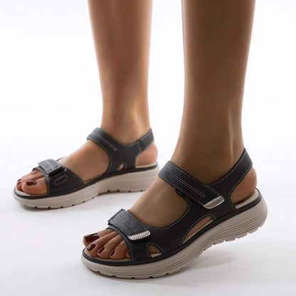 Dames Wandelsandalen met Klittenbandsluiting – Lichtgewicht en Schokabsorberend