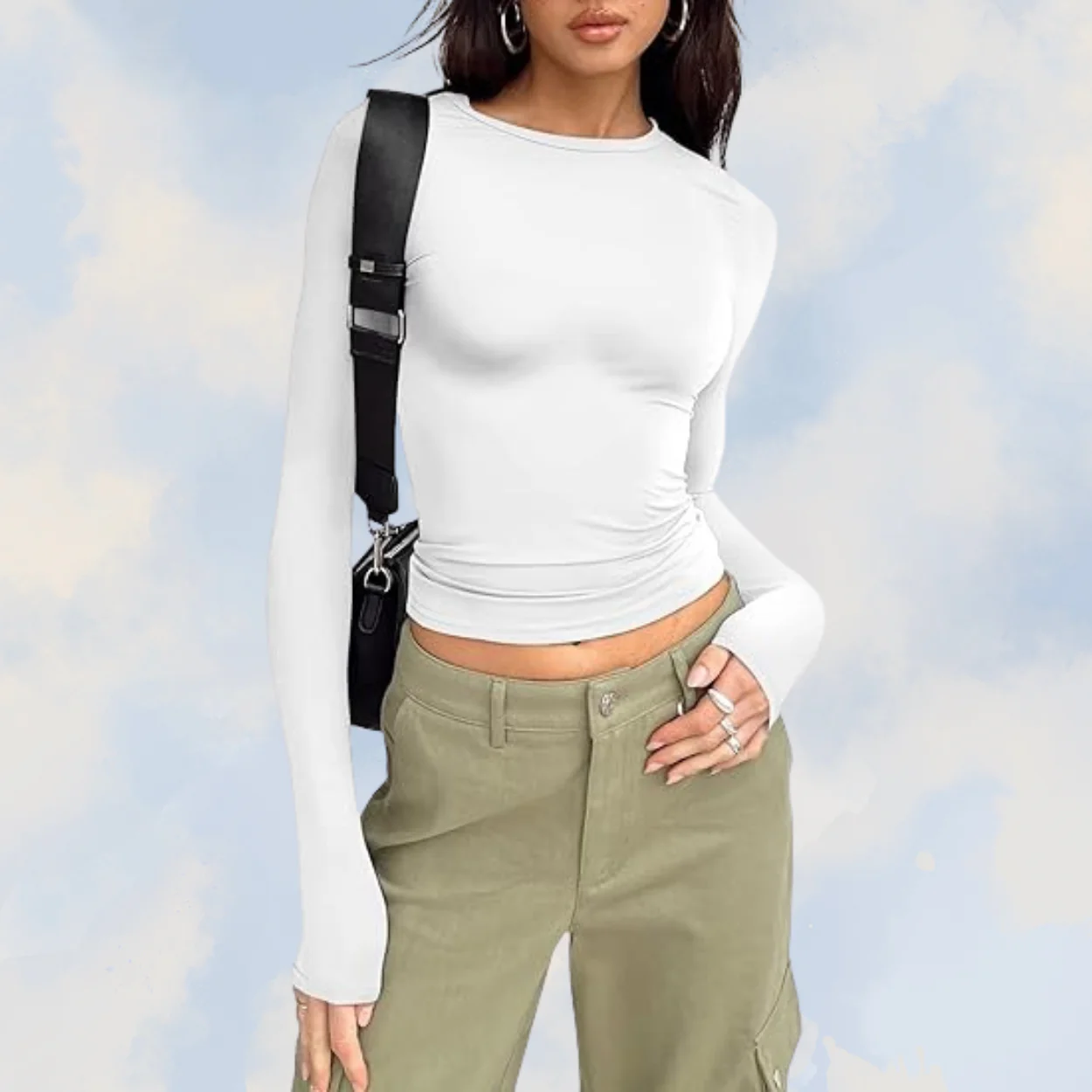 Cropped Top met Lange Mouwen – Minimalistische Streetstyle