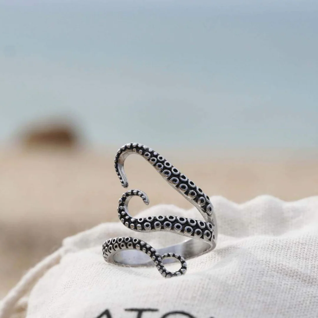 Dames Ring – Verstelbare Ring met Tentakelstructuur