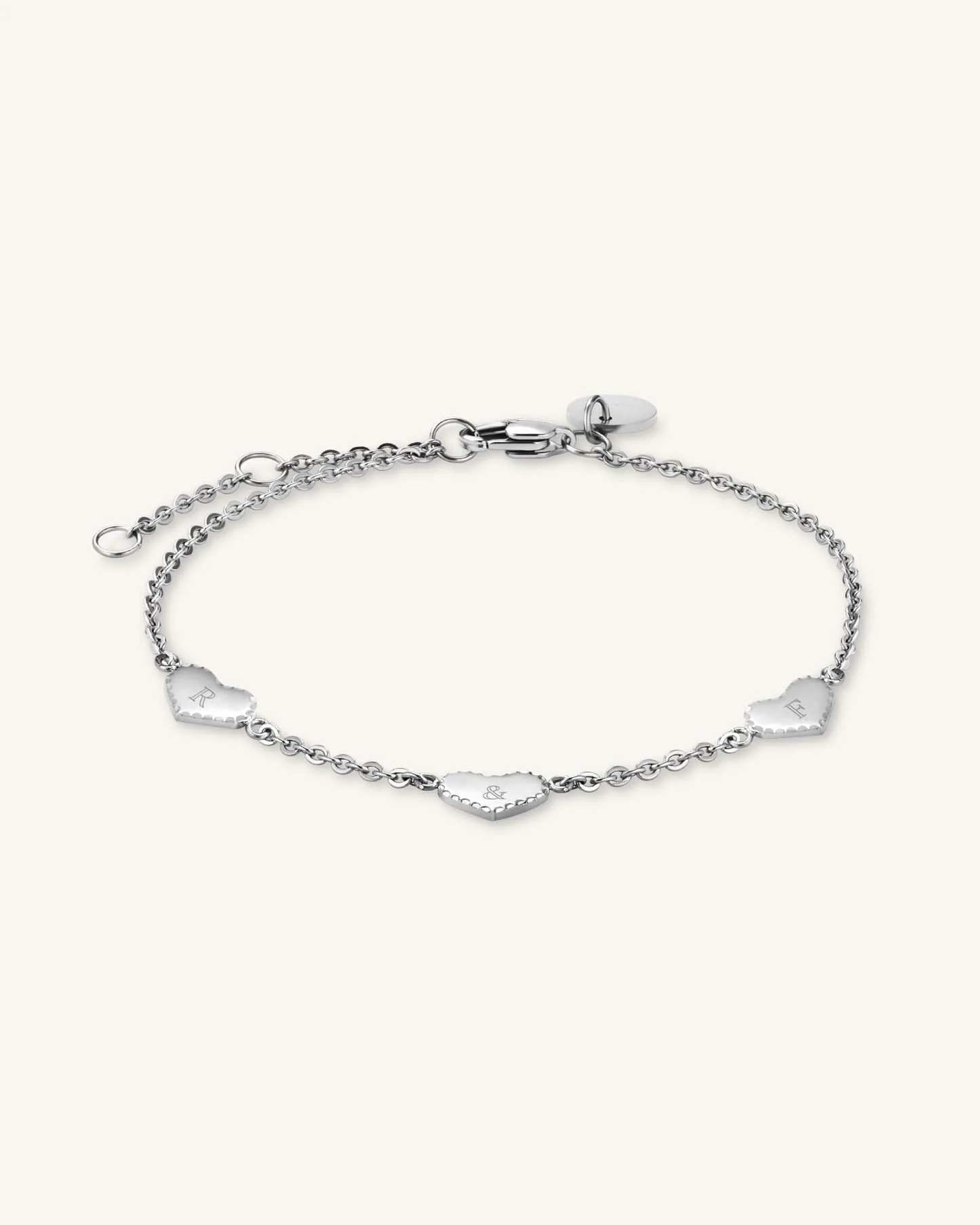Dames armband met hartvormige schakels – Verstelbare fijne schakelarmband