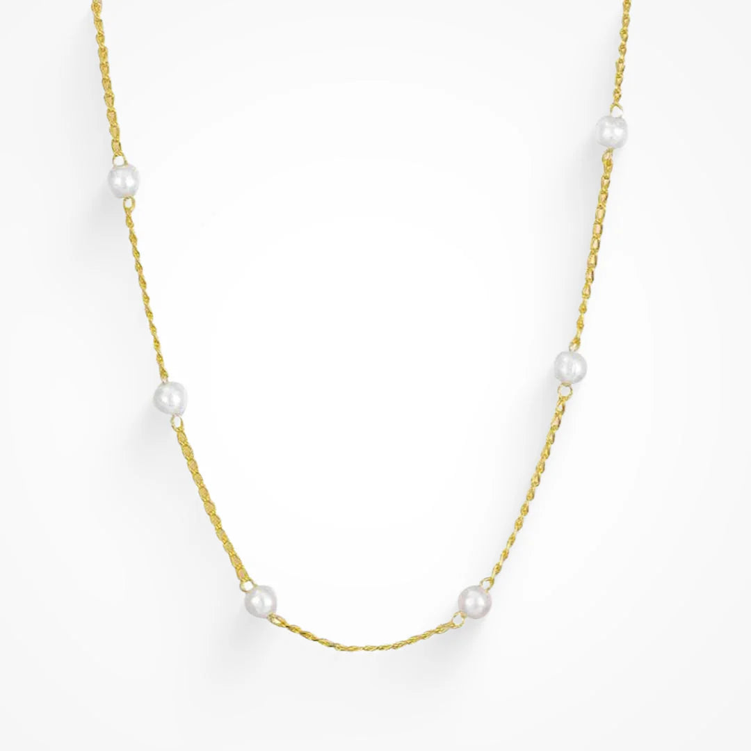 Dames Ketting – Fijne Schakel met Parels