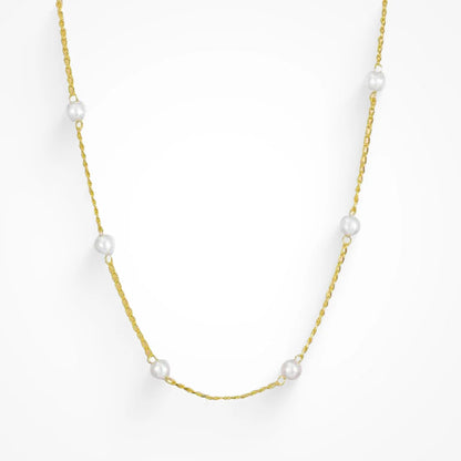 Dames Ketting – Fijne Schakel met Parels