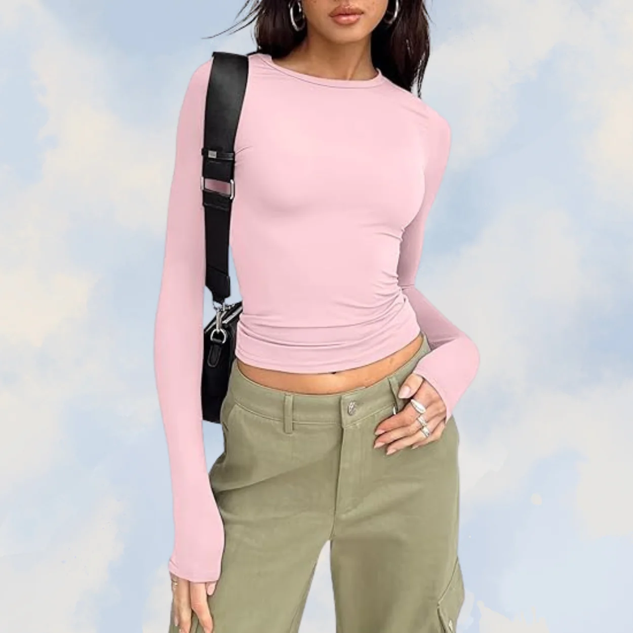 Cropped Top met Lange Mouwen – Minimalistische Streetstyle