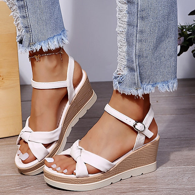 Dames Sleehak Sandalen met Gespsluiting – Elegant en Lichtgewicht Ontwerp