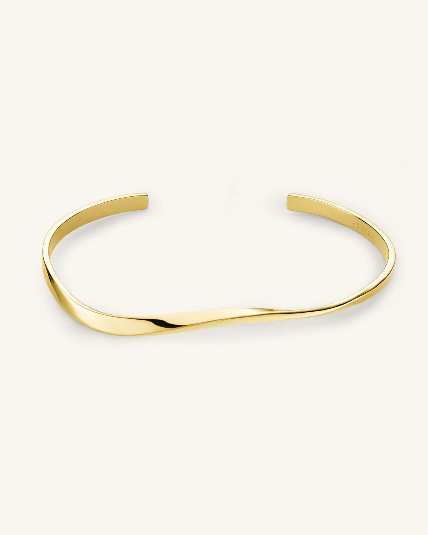 Dames bangle armband – Open armband met gedraaide vormgeving
