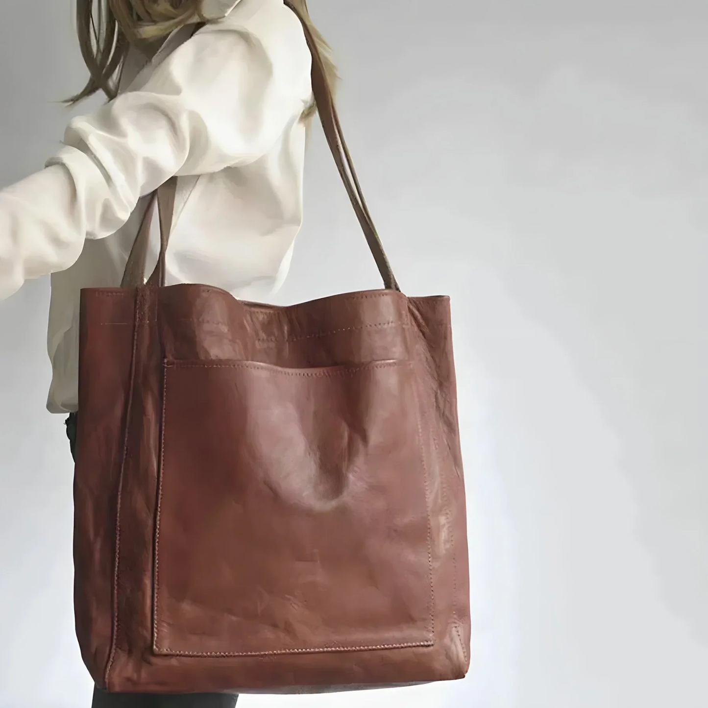 Leren shopper tas – Minimalistisch ontwerp met ruime opbergcapaciteit