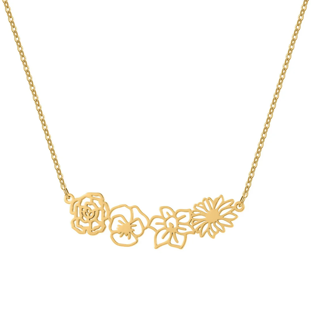 Dames Ketting met Bloemenmotief – Fijne Ketting