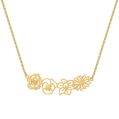 Dames Ketting met Bloemenmotief – Fijne Ketting