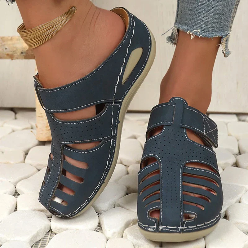Dames Sandalen - Open Teen - Klittenbandsluiting - Ademend Design