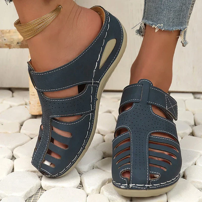 Dames Sandalen - Open Teen - Klittenbandsluiting - Ademend Design