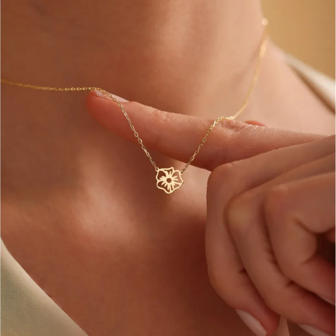 Dames Ketting met Bloemenmotief – Fijne Ketting