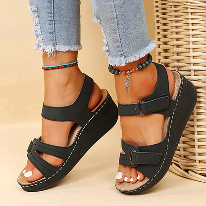 Dames Sandalen met Klittenbandsluiting – Verhoogd Comfort en Stevigheid