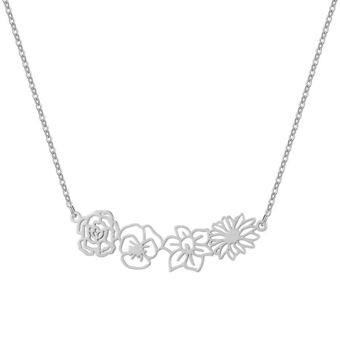 Dames Ketting met Bloemenmotief – Fijne Ketting