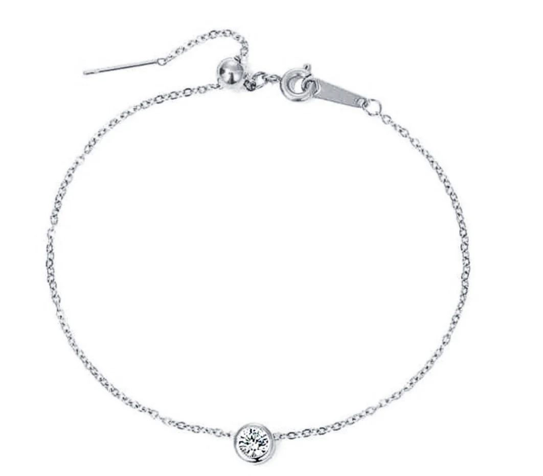 Dames Armband met Zirkonia Steen – Fijn Verstelbaar Design