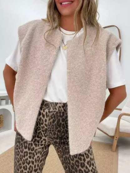 Gebreide mouwloze gilet – Warme laag met een nonchalante look