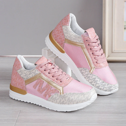 Dames Sneakers – Sportieve Lage Schoenen met Contrasterende MK-Print