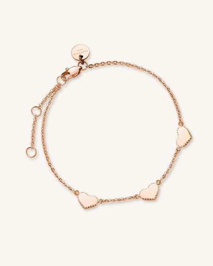 Dames armband met hartvormige schakels – Verstelbare fijne schakelarmband