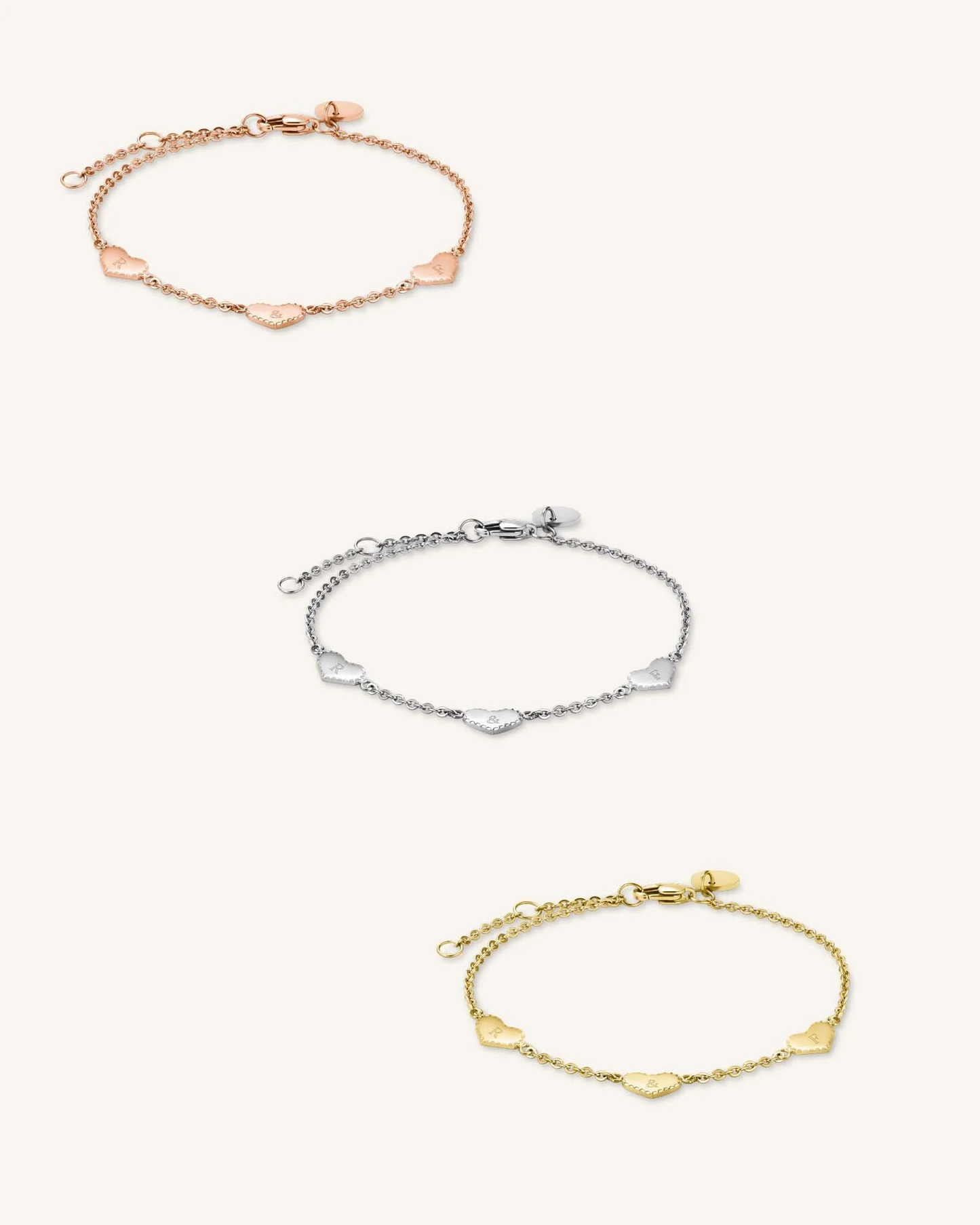 Dames armband met hartvormige schakels – Verstelbare fijne schakelarmband