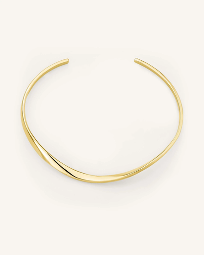 Dames bangle armband – Open armband met gedraaide vormgeving