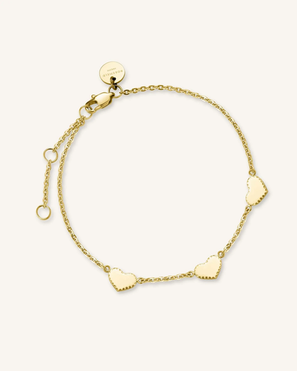 Dames armband met hartvormige schakels – Verstelbare fijne schakelarmband
