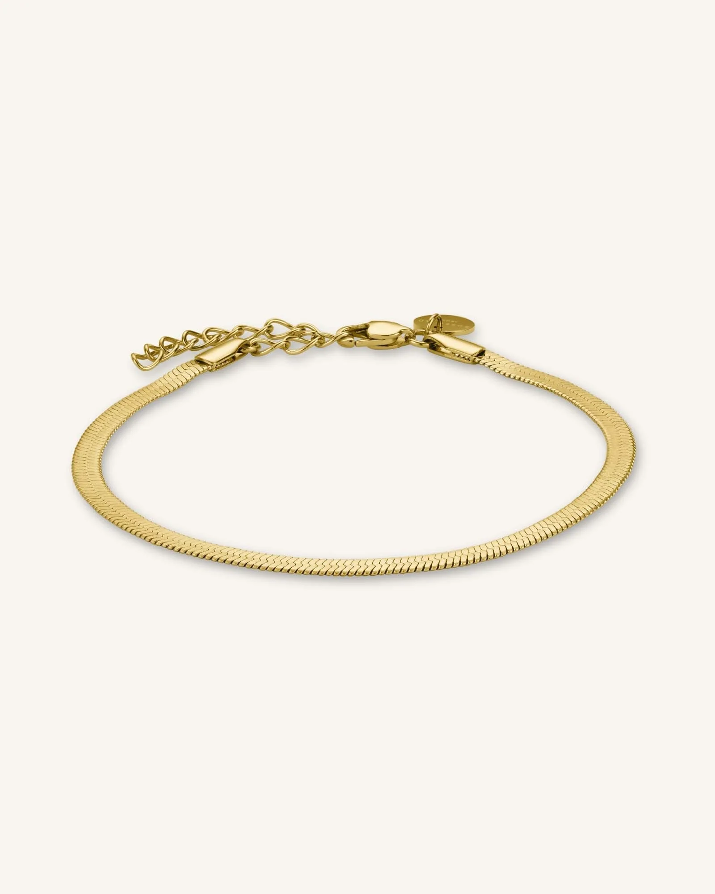 Dames armband met platte slangenschakel – Verfijnde armband met verstelbare sluiting