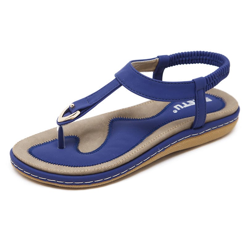 Dames Teenslippers – Elastische Enkelband en Ringdetail