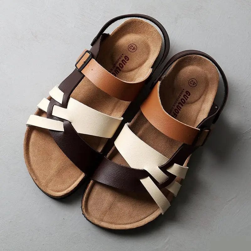 Dames Sandalen met Gesp – Leren Bovenwerk en Ergonomisch Voetbed