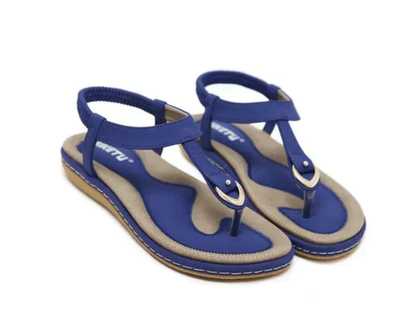 Dames Teenslippers – Elastische Enkelband en Ringdetail