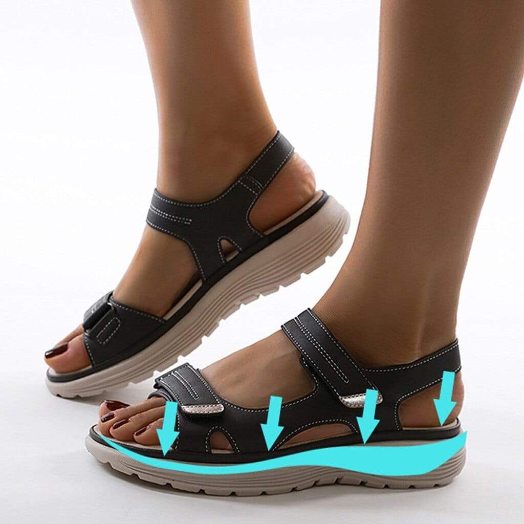 Dames Wandelsandalen met Klittenbandsluiting – Lichtgewicht en Schokabsorberend