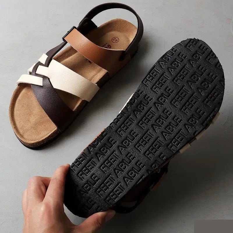 Dames Sandalen met Gesp – Leren Bovenwerk en Ergonomisch Voetbed