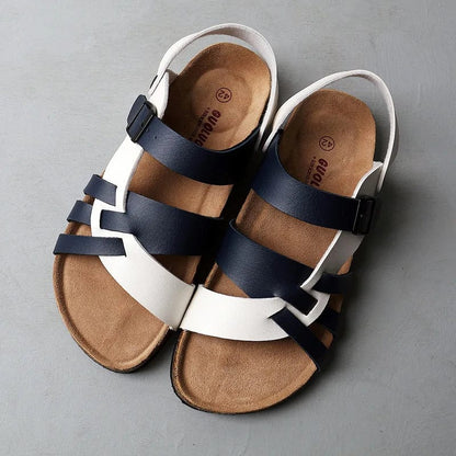 Dames Sandalen met Gesp – Leren Bovenwerk en Ergonomisch Voetbed