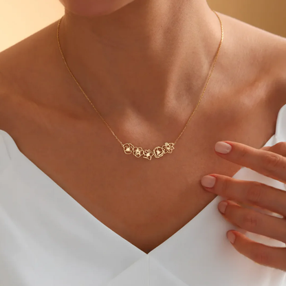 Dames Ketting met Bloemenmotief – Fijne Ketting