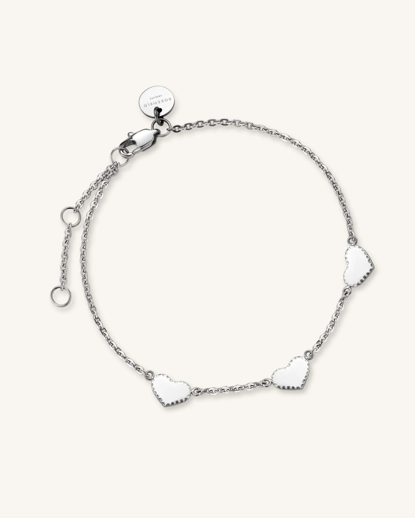Dames armband met hartvormige schakels – Verstelbare fijne schakelarmband