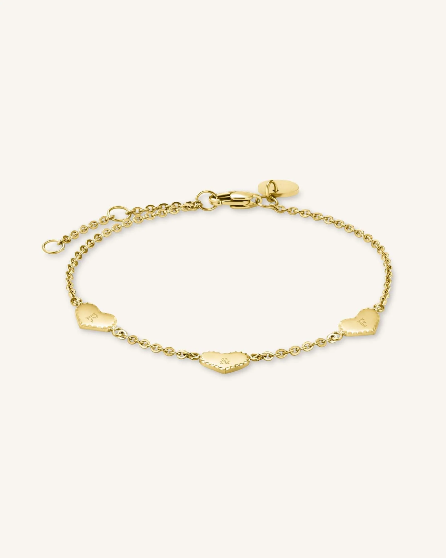 Dames armband met hartvormige schakels – Verstelbare fijne schakelarmband