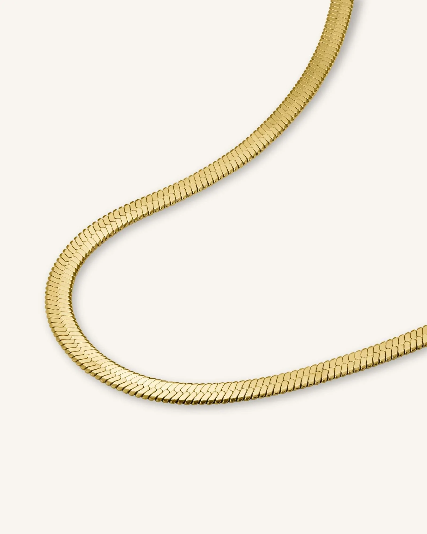 Dames armband met platte slangenschakel – Verfijnde armband met verstelbare sluiting