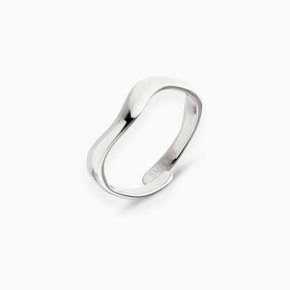 Dames ring – Open design met vloeiende organische vorm