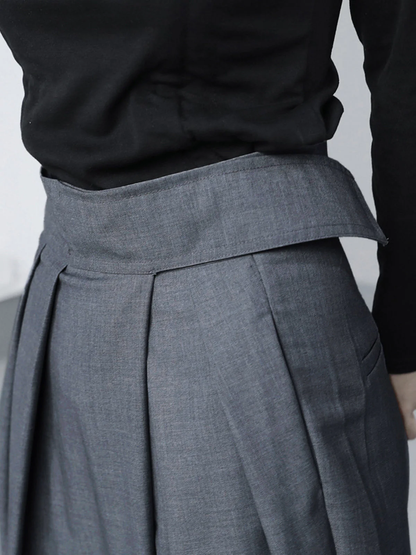 High-waist plooibroek voor dames – Wijde pijpen met relaxte pasvorm