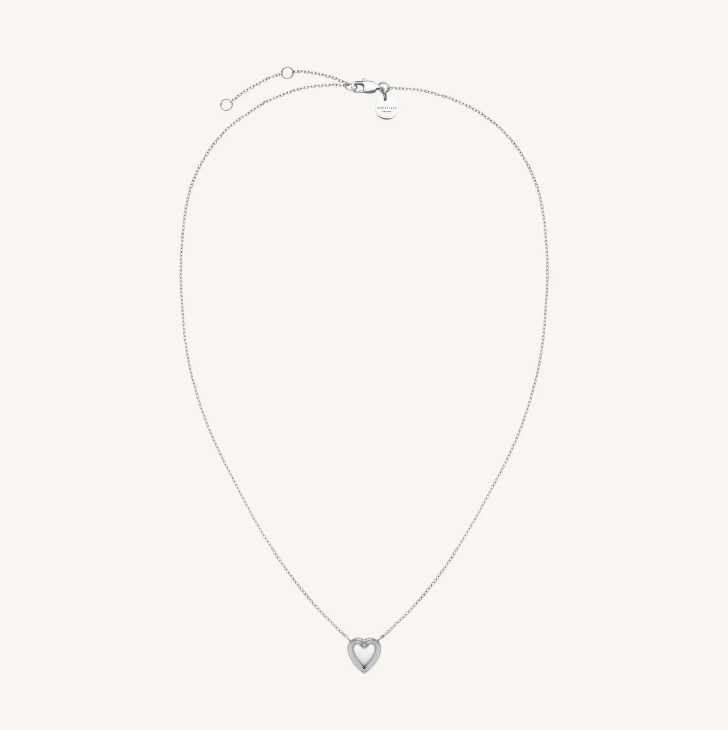 Dames Ketting – Fijne Ketting met Gelaagd Hartvormig Hanger