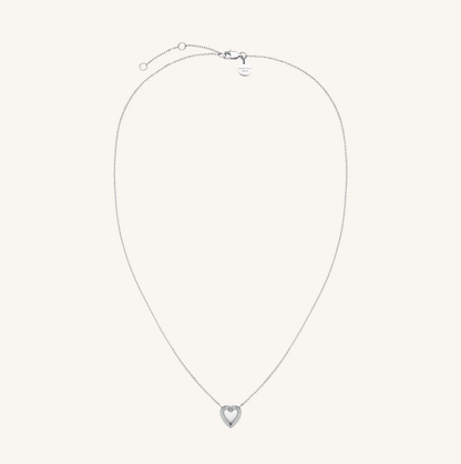 Dames Ketting – Fijne Ketting met Gelaagd Hartvormig Hanger