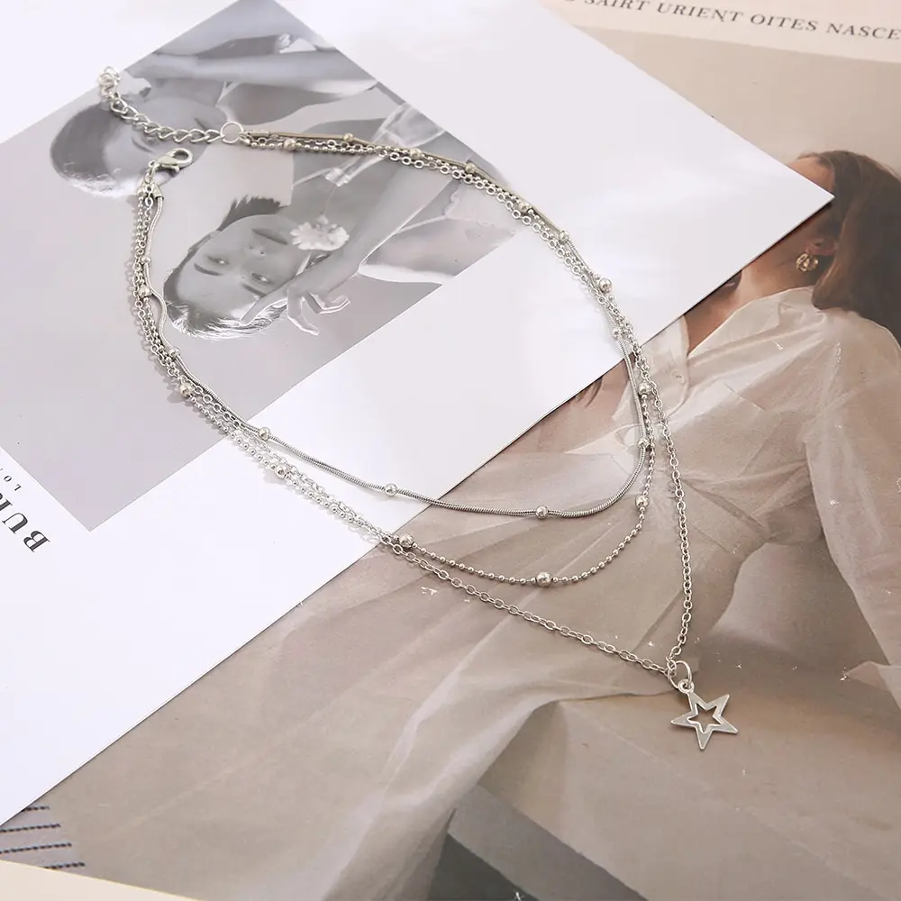 Dames Ketting – Gelaagd Design met Stervormige Hanger