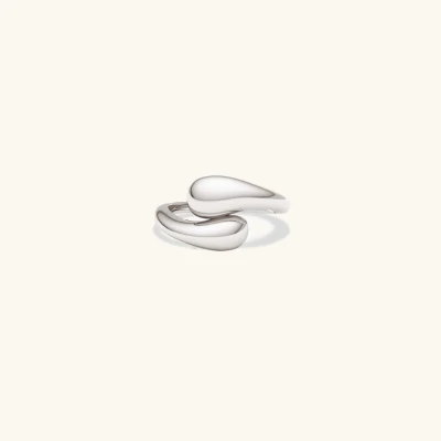 Dames Ring – Dubbeldruppel Design met Glanzende Afwerking