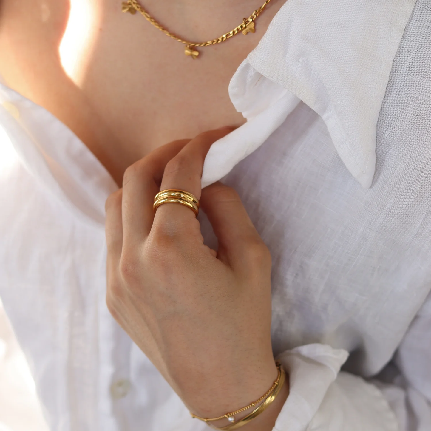 Dames Ring – Dubbel Geronde Band
