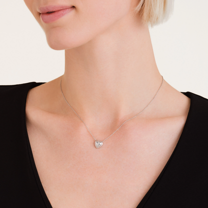 Dames Ketting – Fijne Ketting met Gelaagd Hartvormig Hanger
