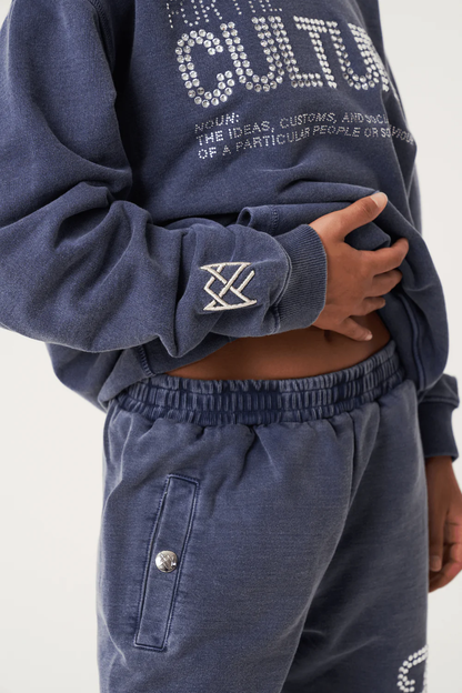 Dames joggingpak met strassletters – Hoodie en broek met relaxed fit