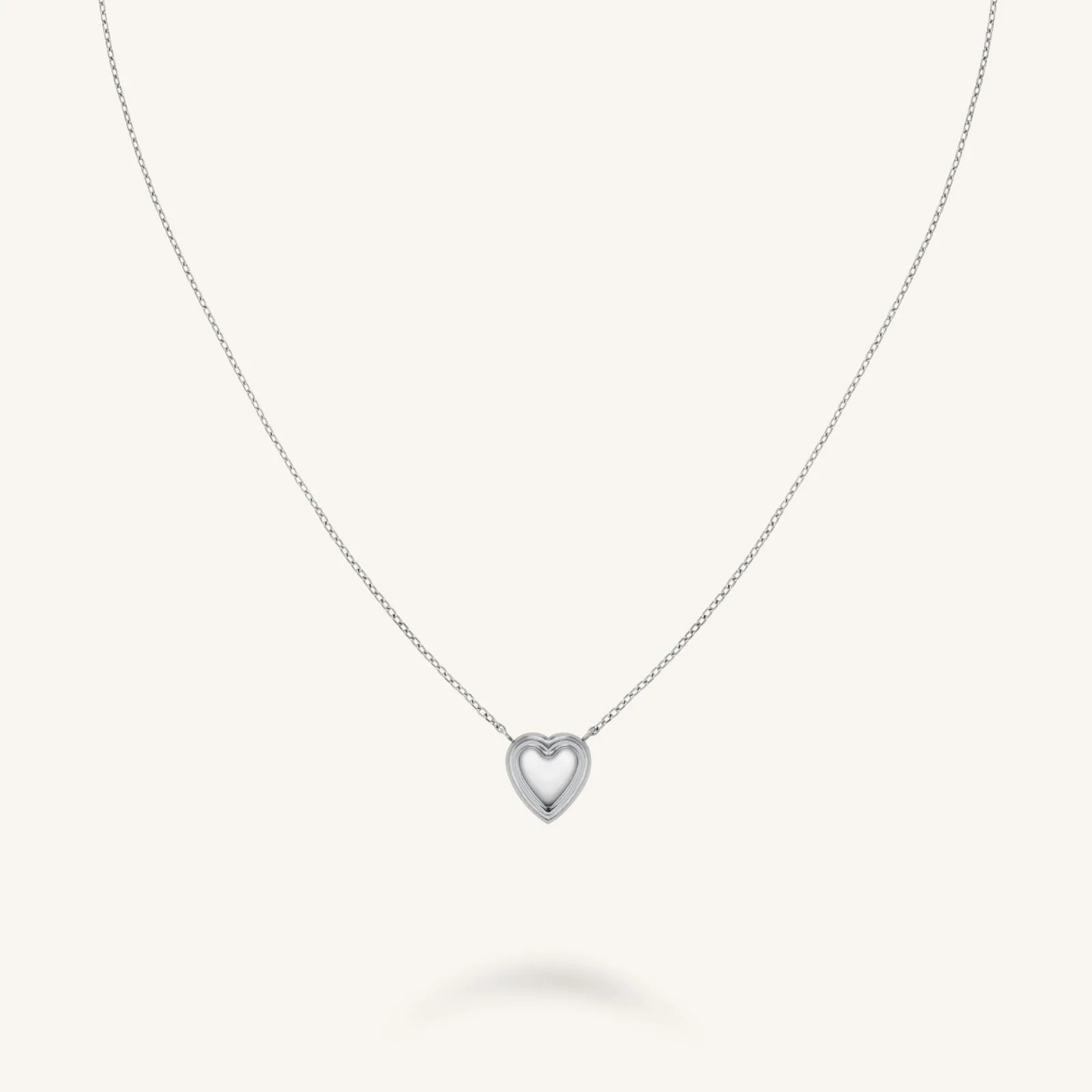 Dames Ketting – Fijne Ketting met Gelaagd Hartvormig Hanger