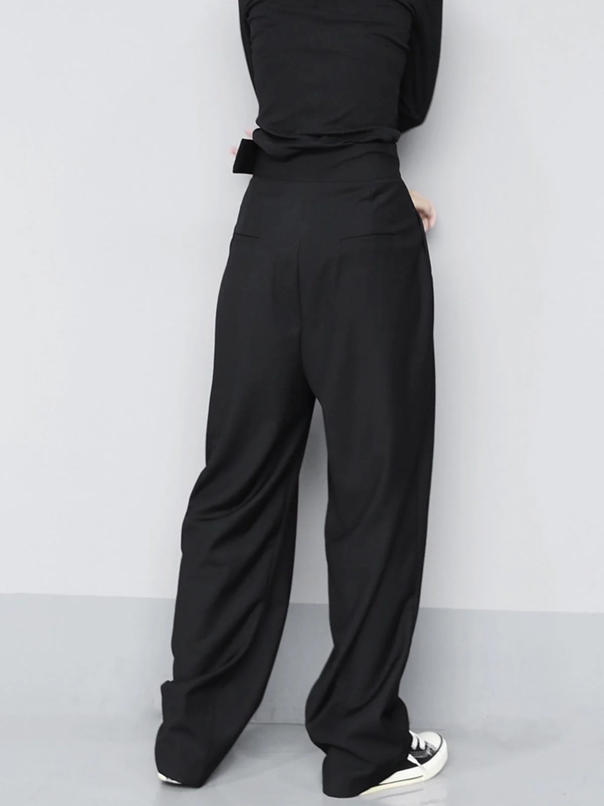 High-waist plooibroek voor dames – Wijde pijpen met relaxte pasvorm